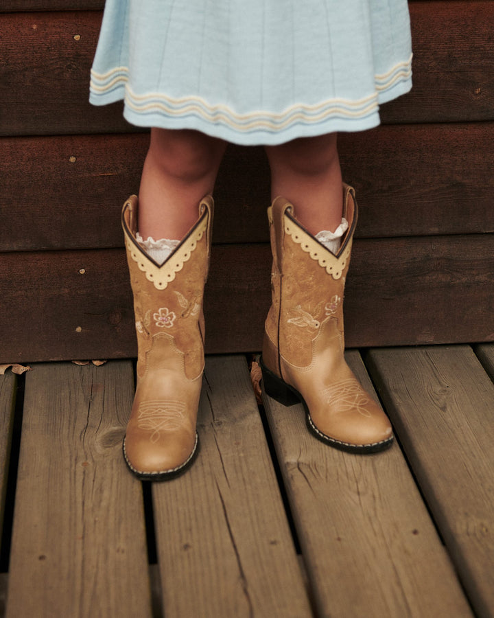 LIMITED COWBOY BOOTS HIGH - BEIGE SUEDE - BEIGE SUEDE