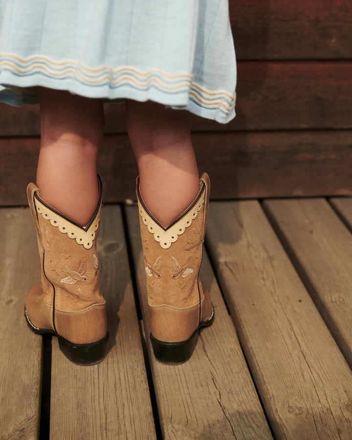 LIMITED COWBOY BOOTS HIGH - BEIGE SUEDE - BEIGE SUEDE