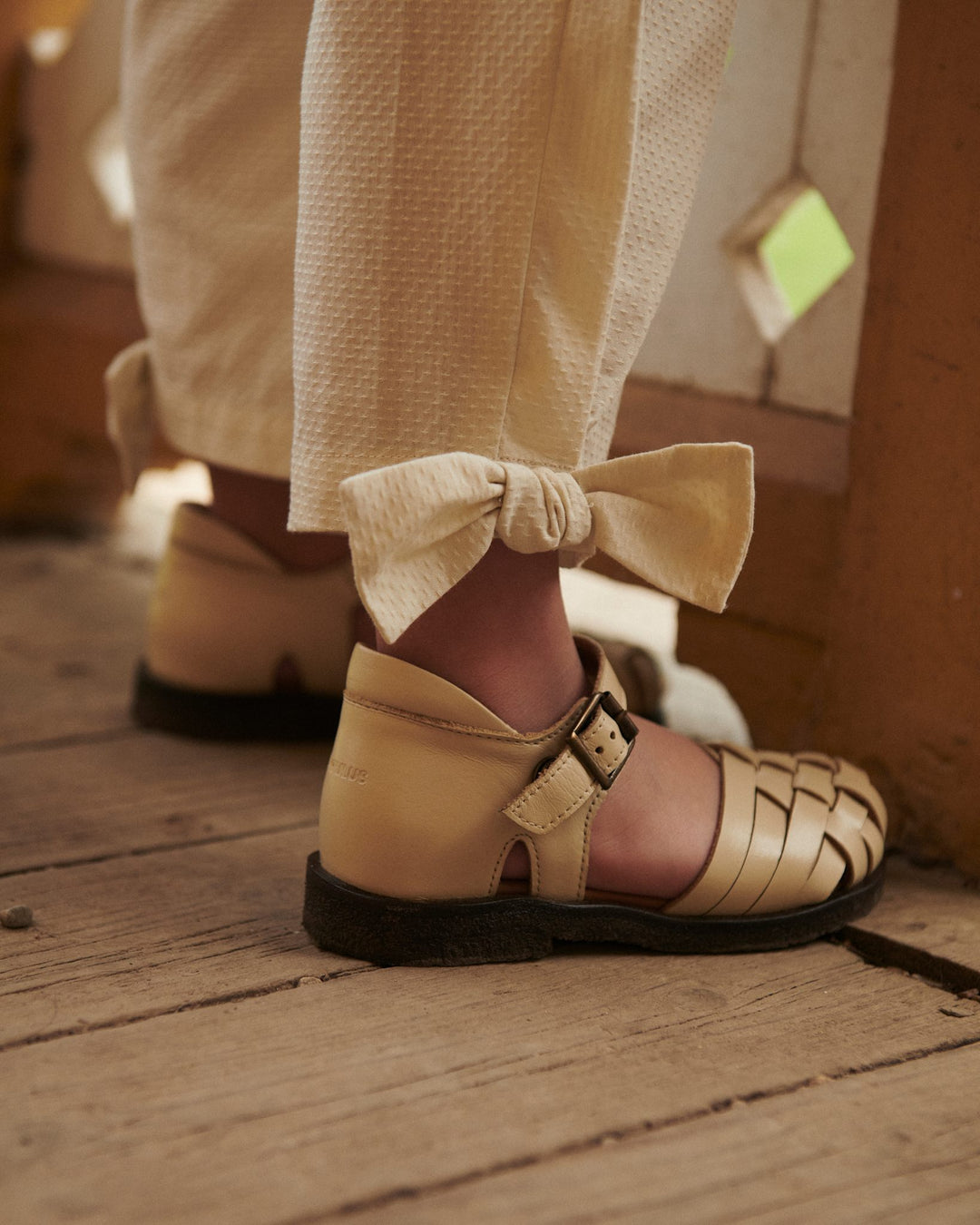 BOW PANTS - PALE YELLOW