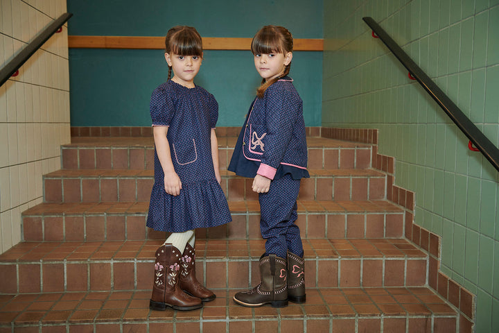 Printed Navy Flower Pants - Navy Flower Aop