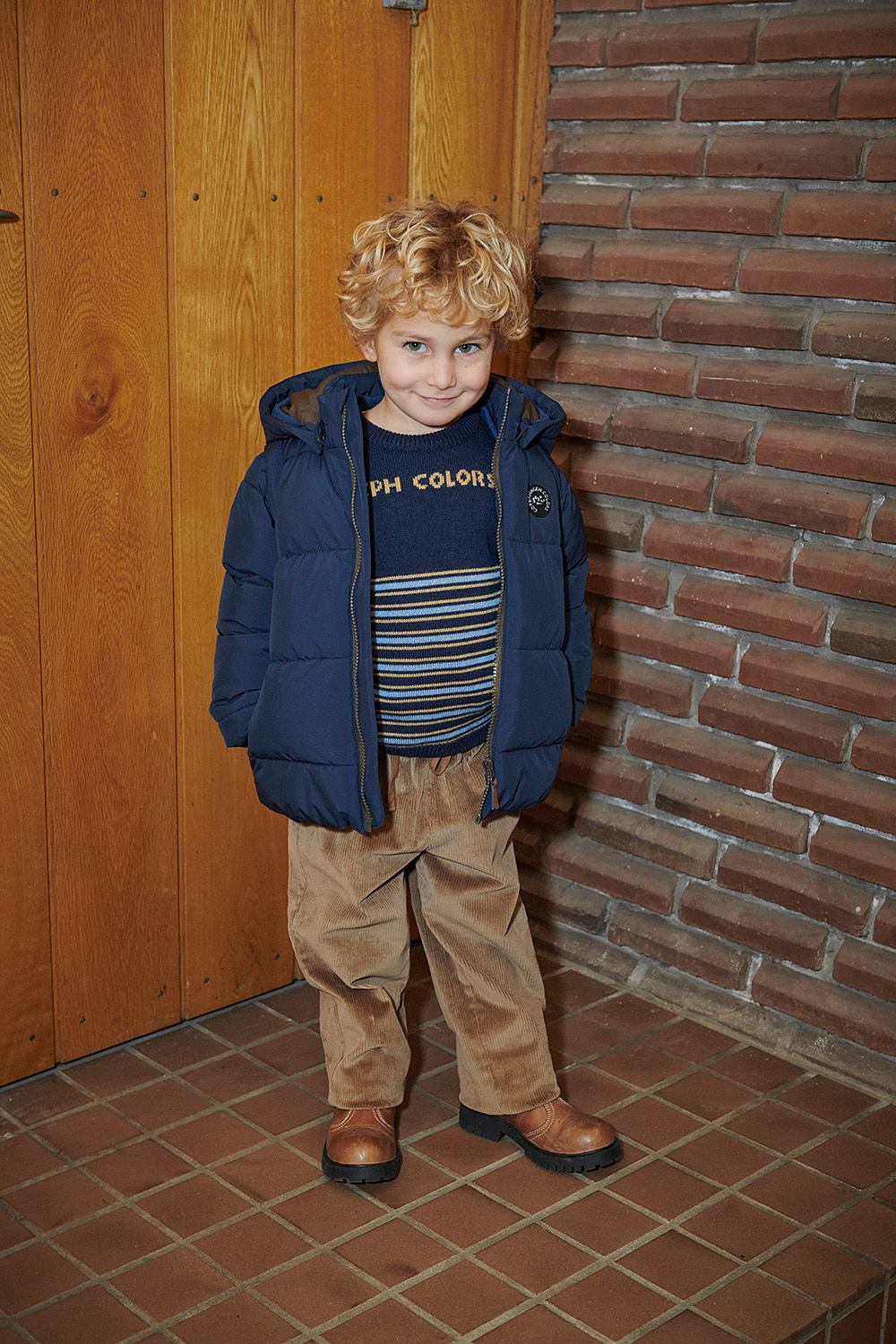 Corduroy Pant W. Adj. Waist - BROWN