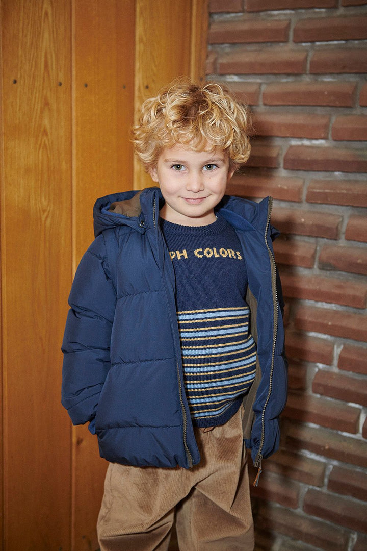 Striped Merino Sweater - Navy Comb.