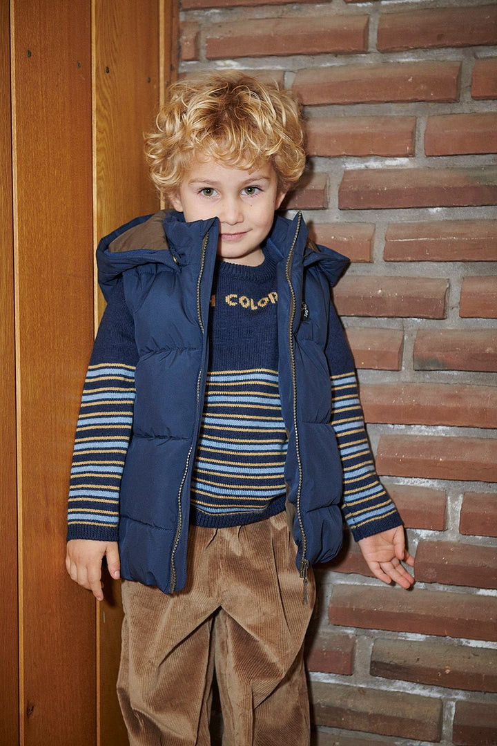 Corduroy Pant W. Adj. Waist - BROWN