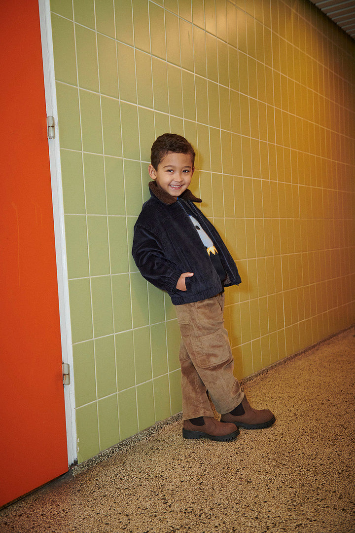 Corduroy Cargo Pants - Brown