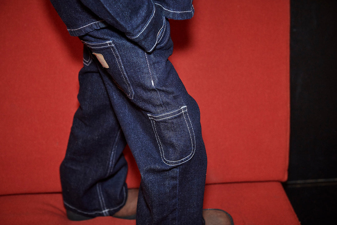 Denim Cargo Pants - Raw Denim