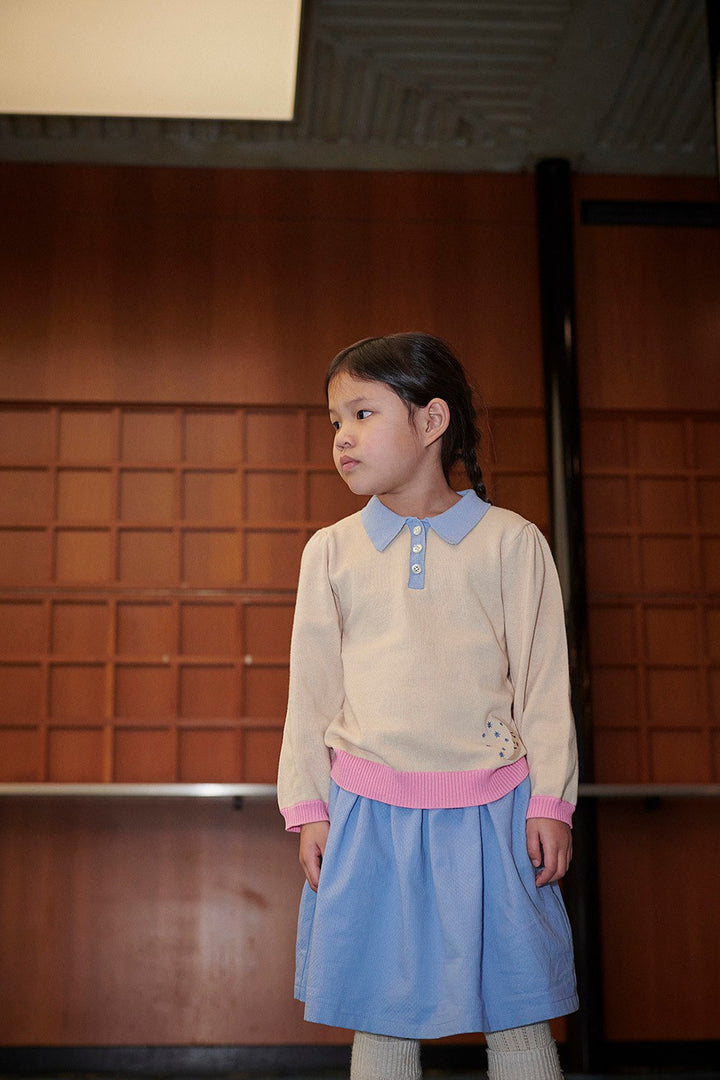 Pique Wide Skirt - Endless Blue