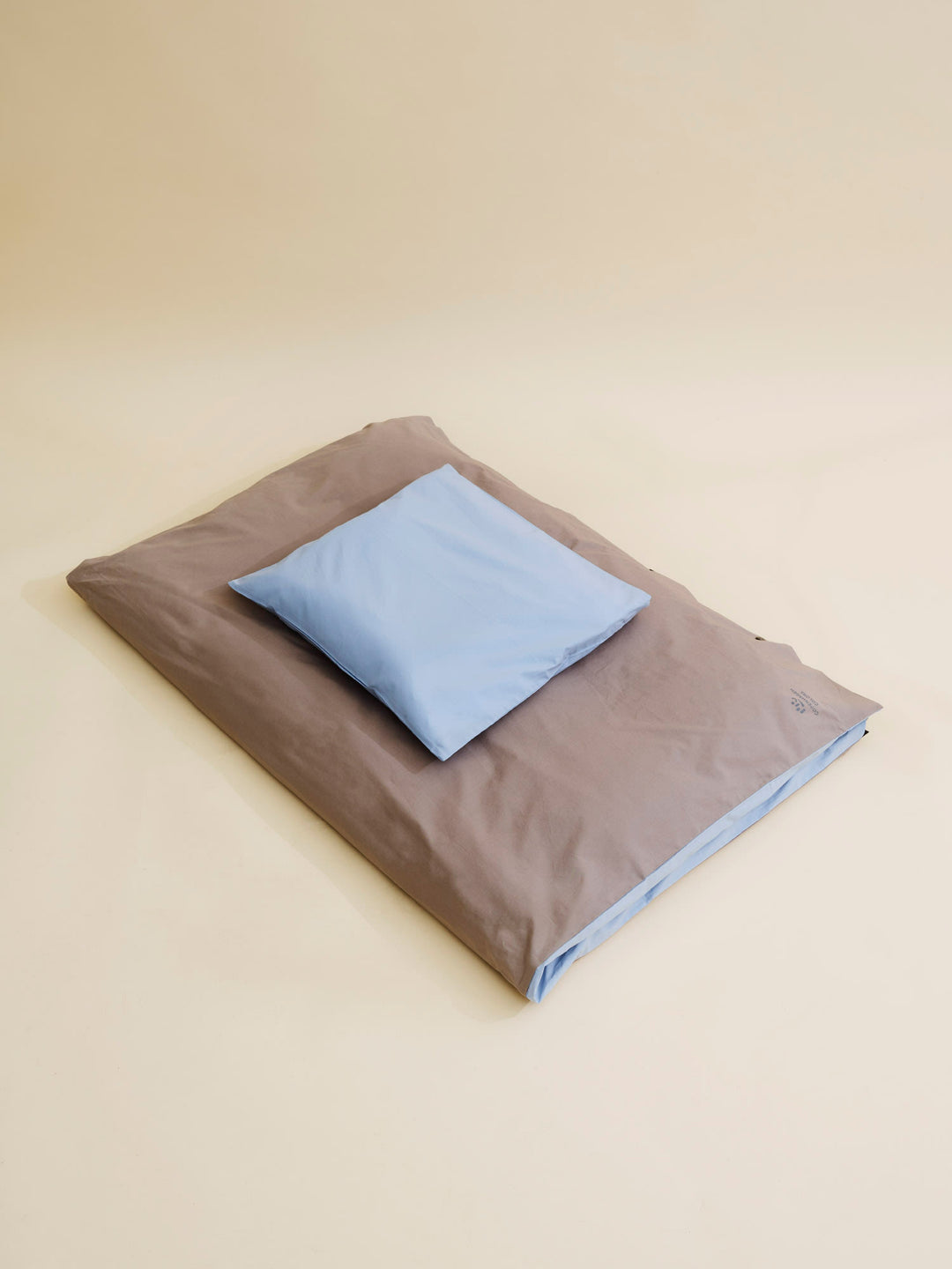 FUTURE BABY BED LINEN 110*125/35*55 (SE)* - DUSTY BLUE/ DARK GREY