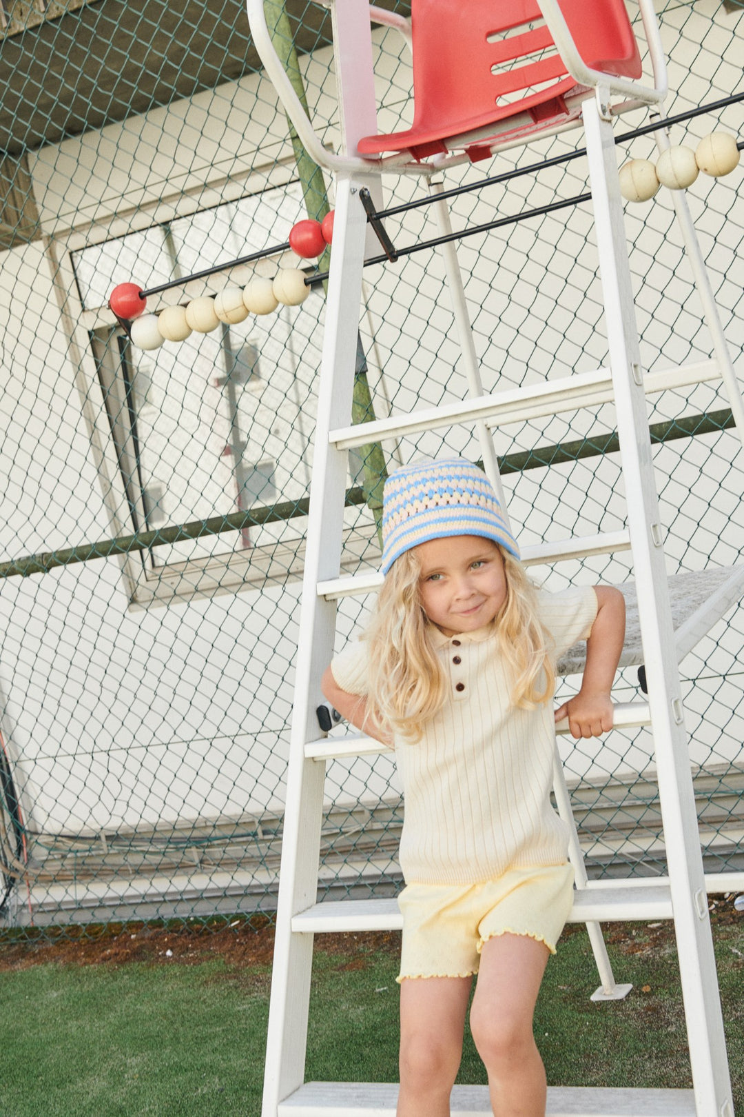 POINTELLE HEART SHORTS - PALE YELLOW