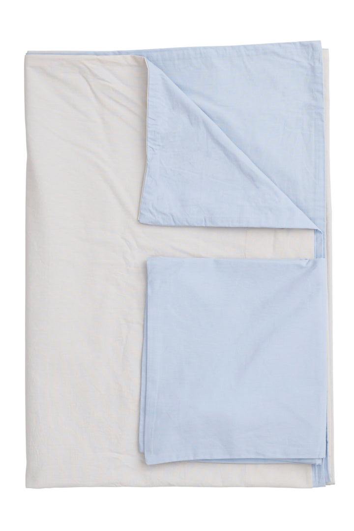 FUTURE JUNIOR BED LINEN 100*140/ 40*45 (DK) - LT. GREY/ DUSTY BLUE