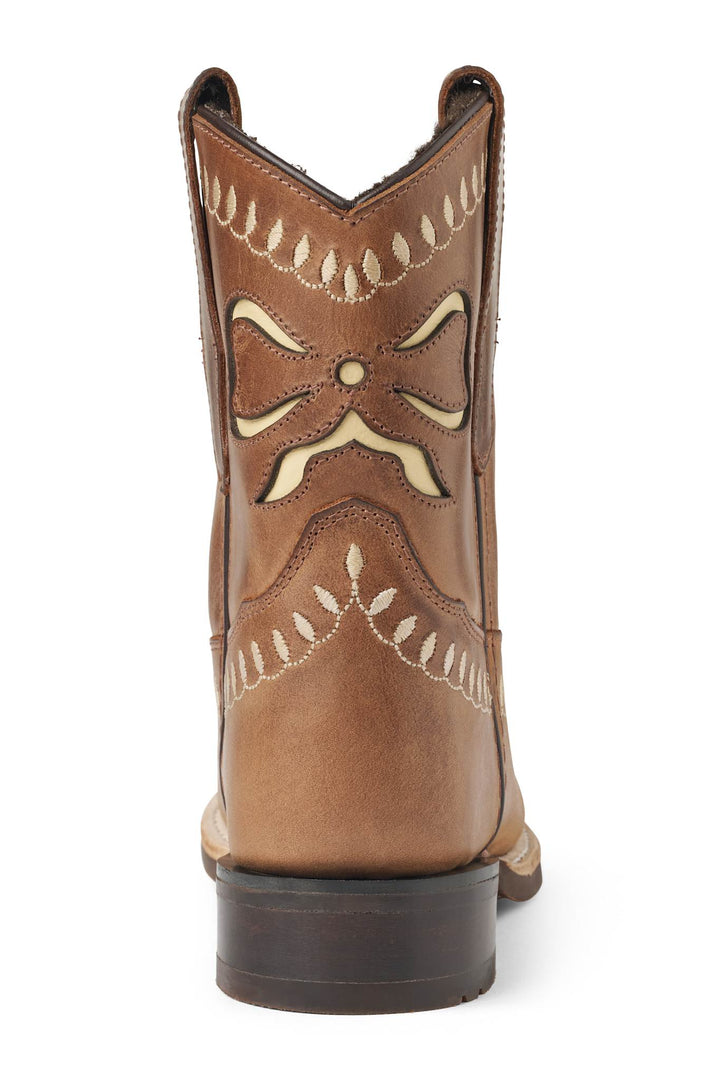 Bow Boot w. Warm Lining - Low - Cognac