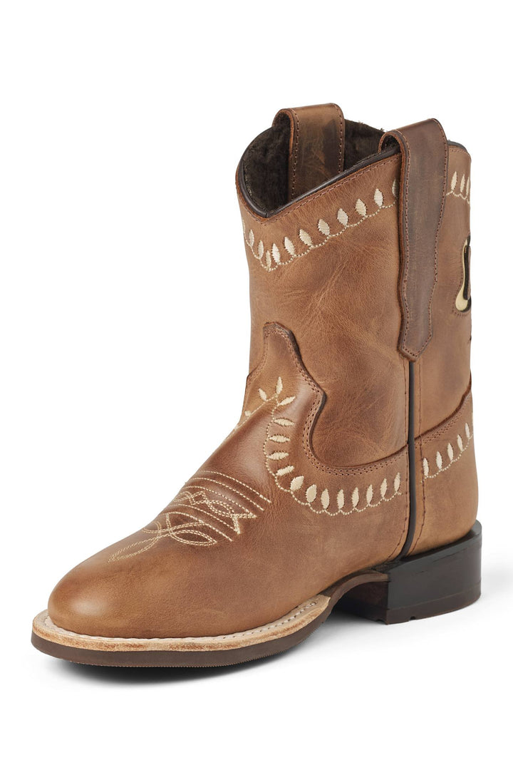 Bow Boot w. Warm Lining - Low - Cognac