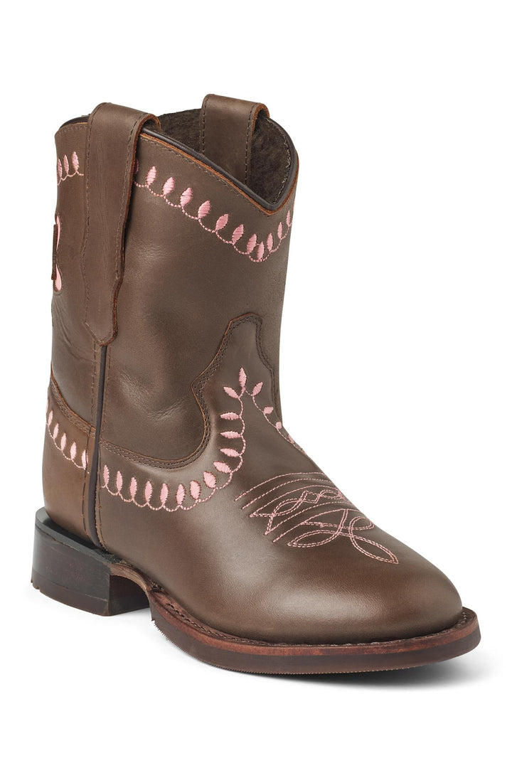 Bow Boot w. Warm Lining - Low - Dk. Brown