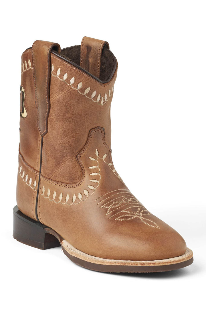 Bow Boot w. Warm Lining - Low - Cognac