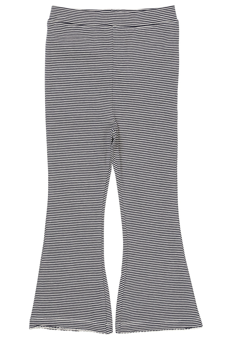 STRIPED FLARE PANT - NAVY/CREAM STRIPE