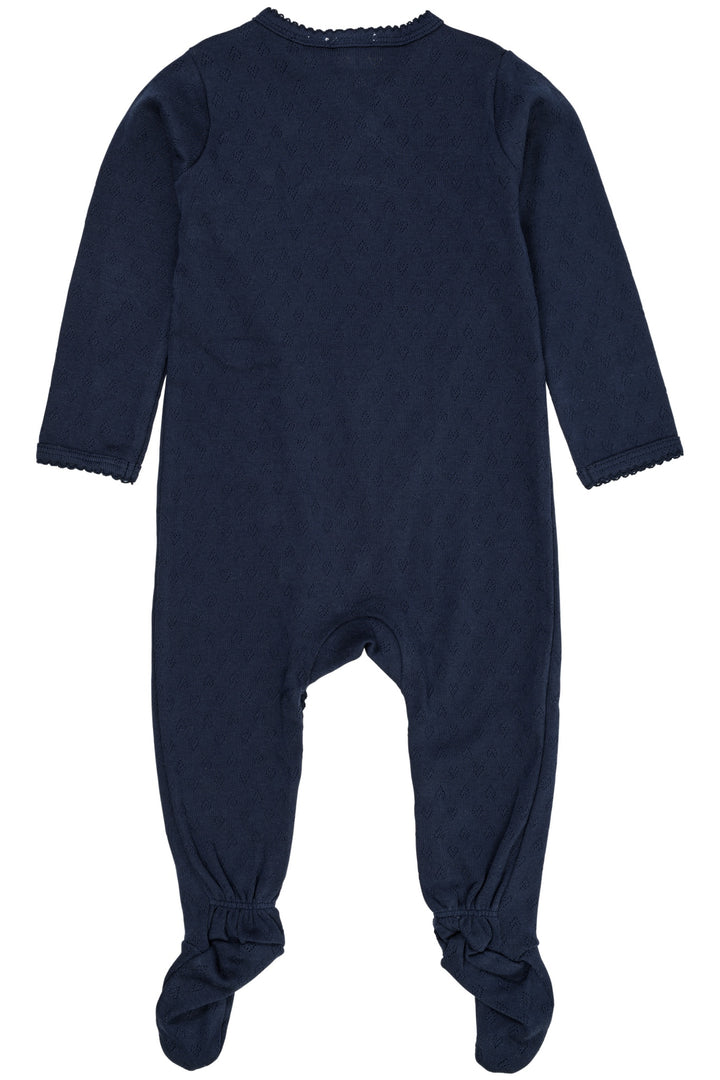 POINTELLE CROSS-OVER FULL BODY - NAVY