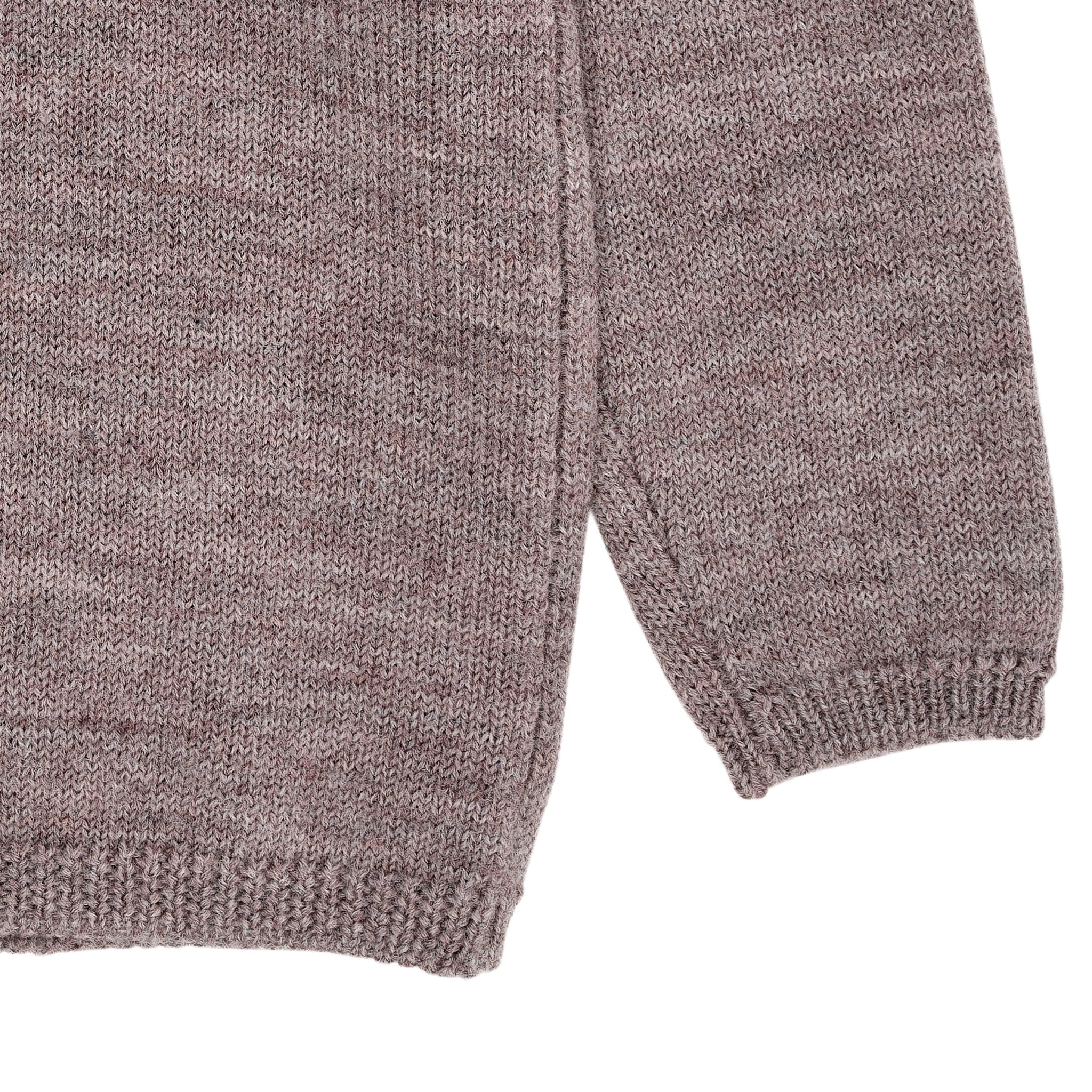 MERINO KNITTED CARDIGAN - NATURAL MELANGE