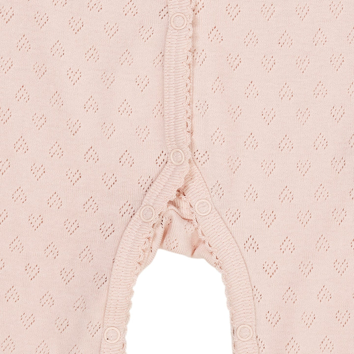 POINTELLE HEART FULL BODY - DUSTY ROSE