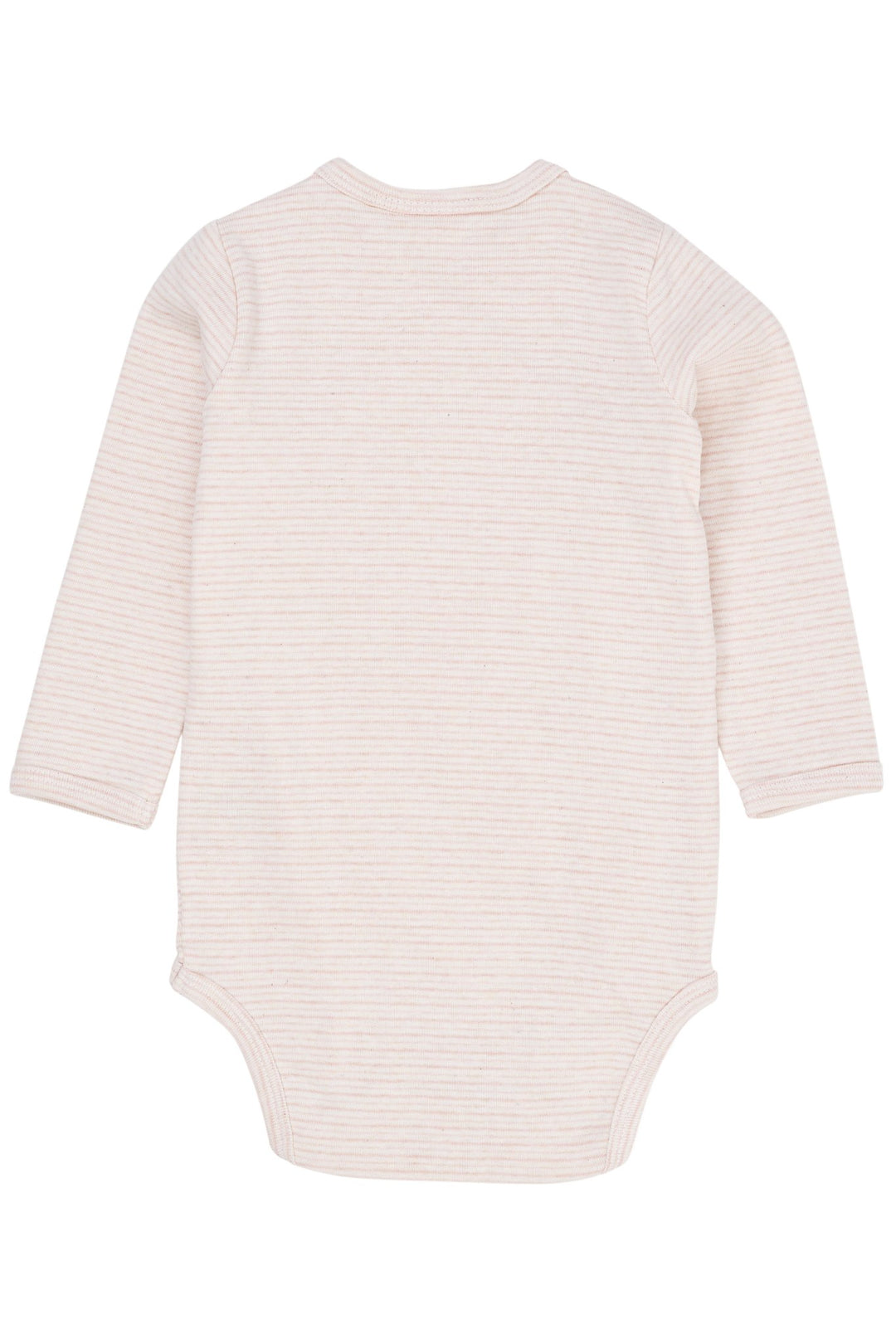 BABY STRIPED WRAP BODY LONG SLEEVE - SOFT PINK STRIPE