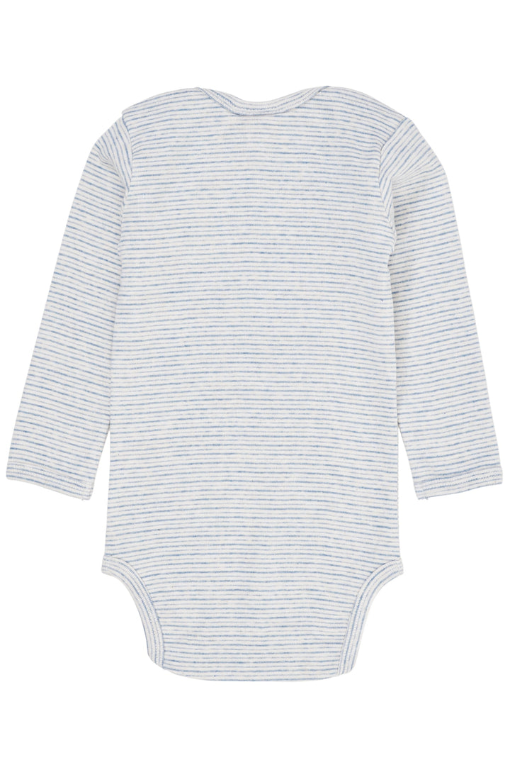 STRIPED LONG SLEEVE BODY - LT BLUE STRIPE