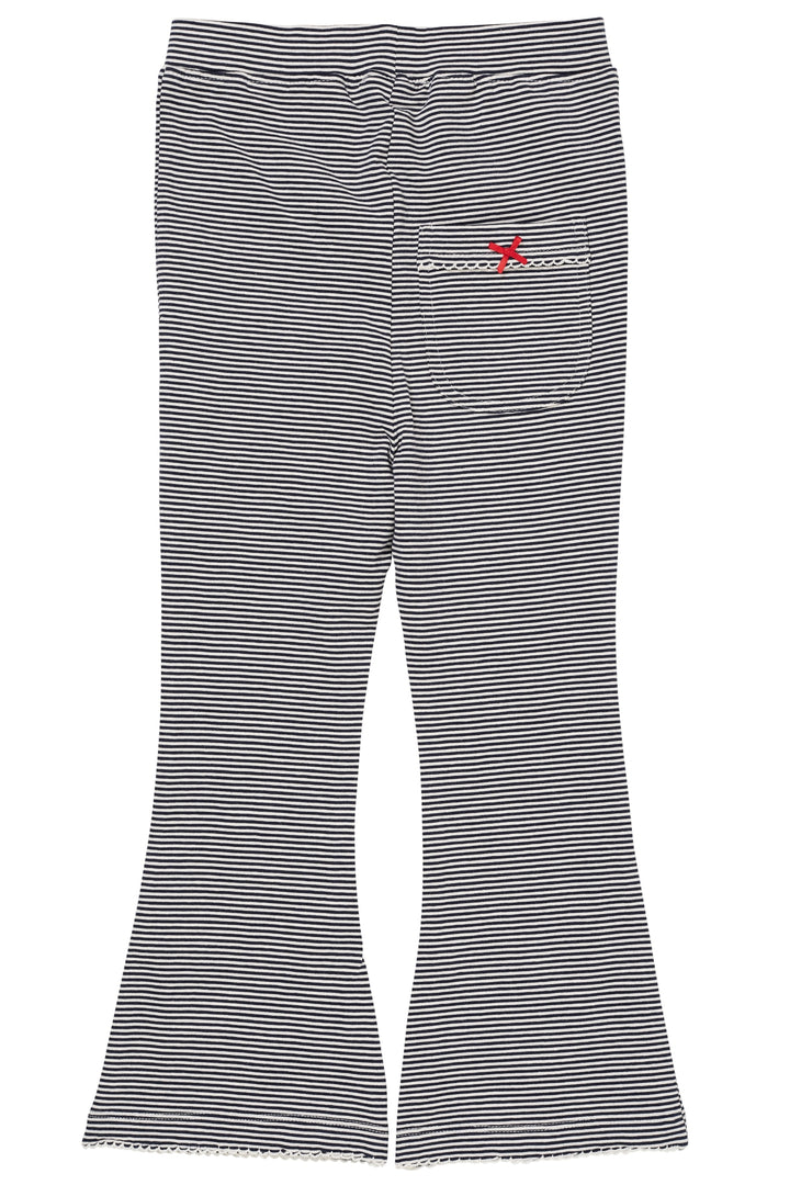 STRIPED FLARE PANT - NAVY/CREAM STRIPE