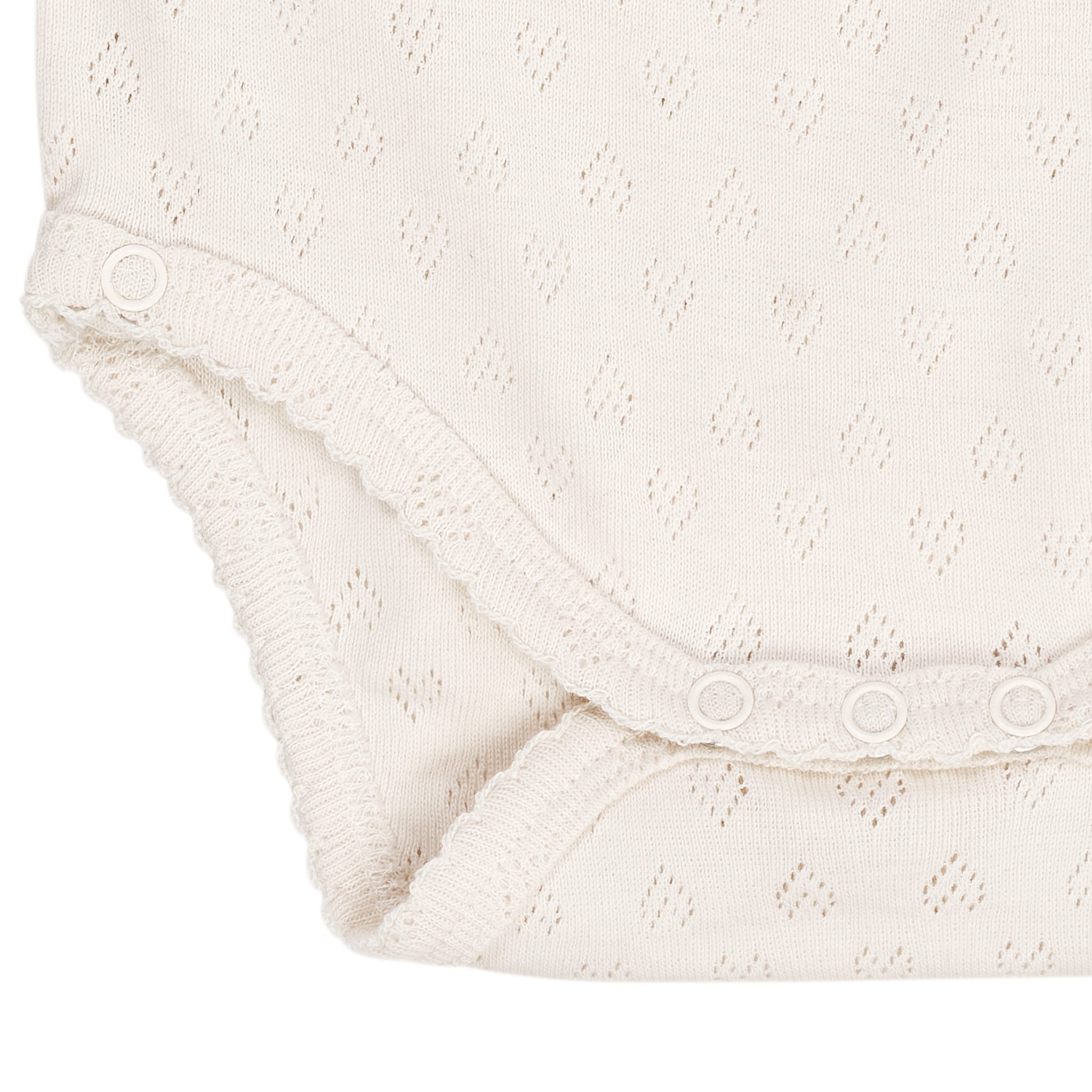 POINTELLE HEART CROSSOVER BODY LS - CREAM