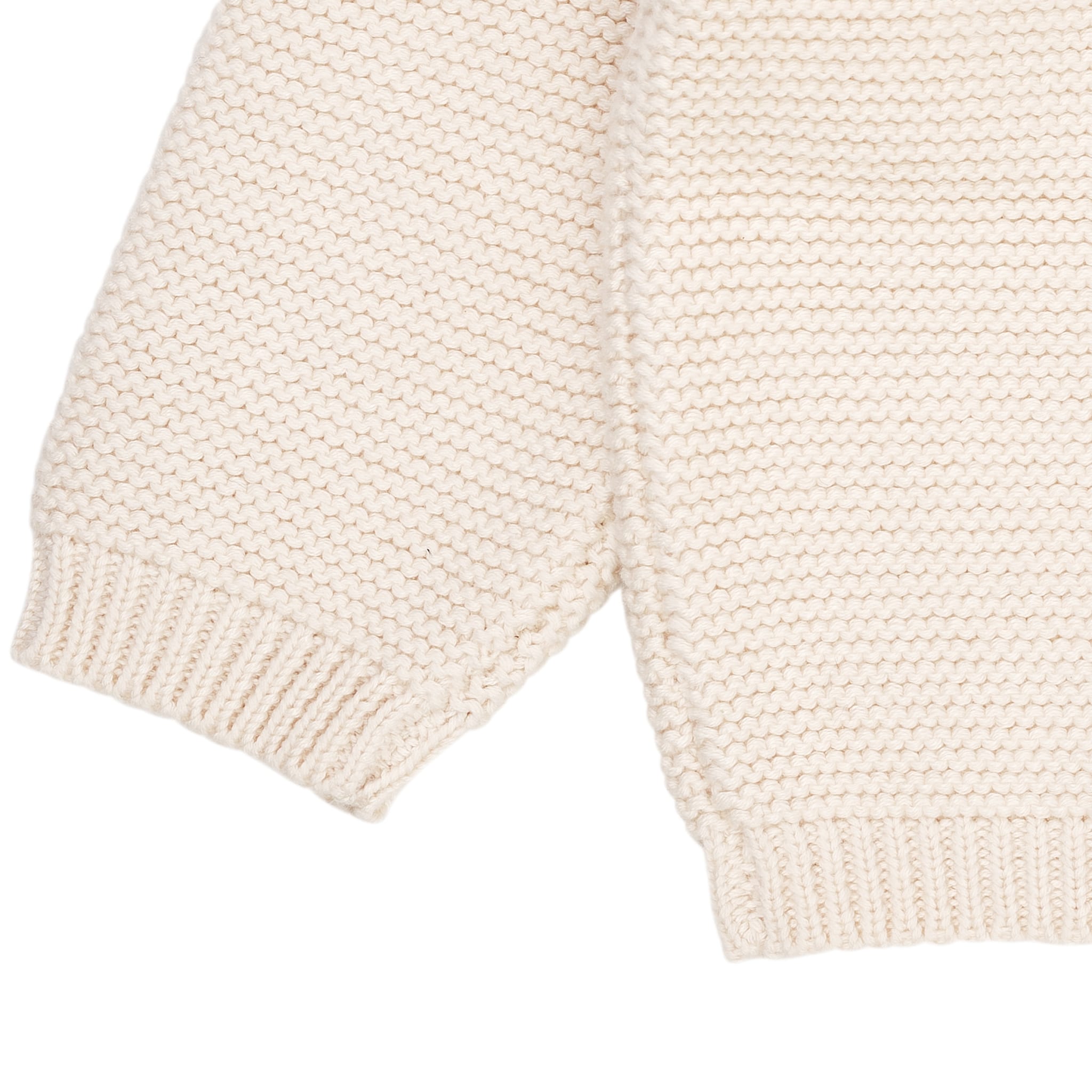 CLASSIC BABY COTTON CABLE CARDIGAN - CREAM