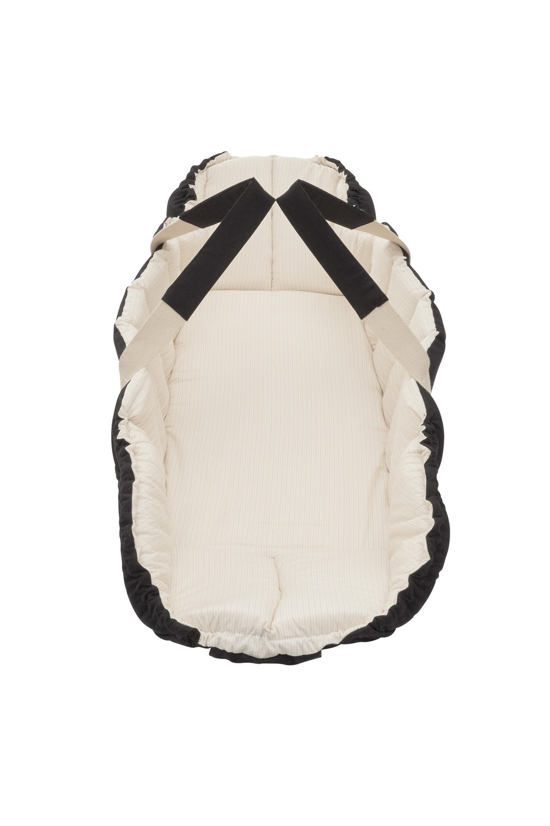 ORGANIC LIFT AND PLAYMAT - BLACK W. CREAM SOLID STRIPE