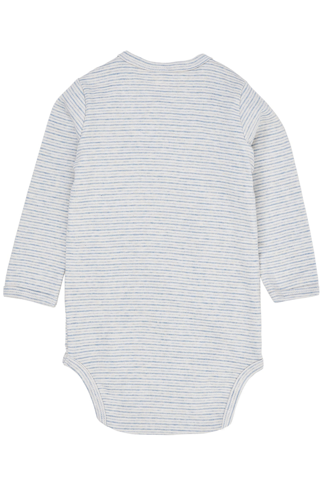 BABY STRIPED WRAP BODY LONG SLEEVE - LT. BLUE STRIPE