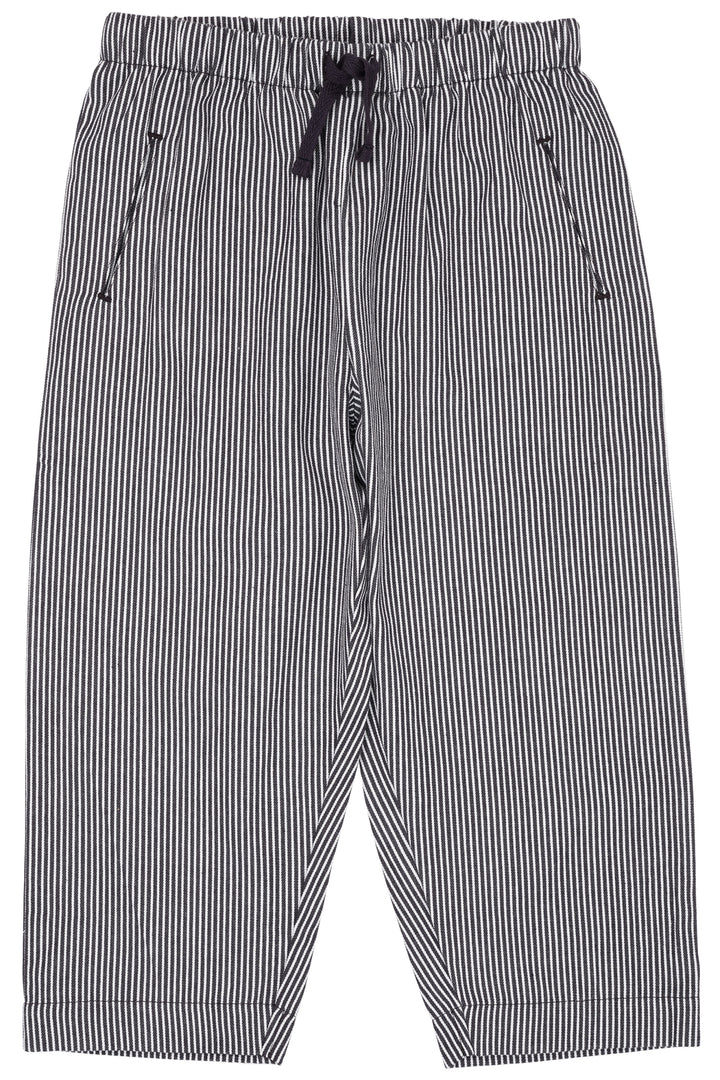 STRIPED YARNDYED PANTS - NAVY STRIPE