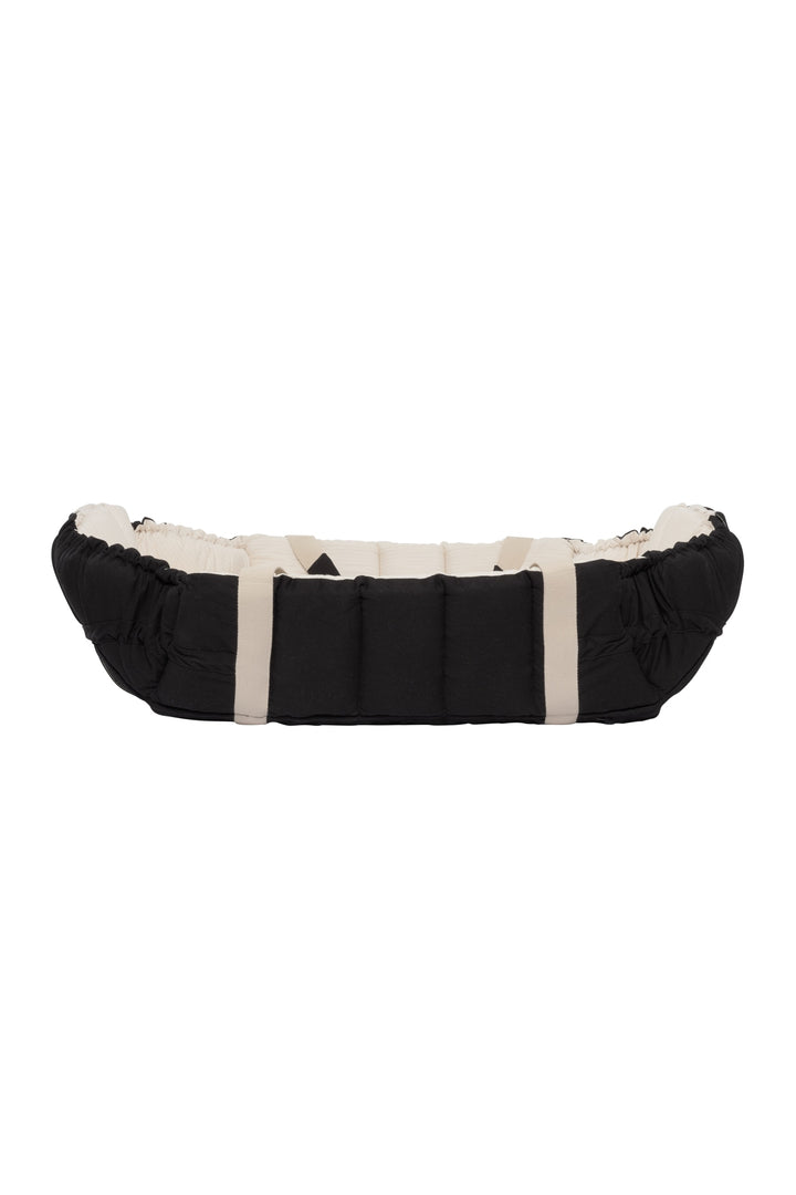 ORGANIC LIFT AND PLAYMAT - BLACK W. CREAM SOLID STRIPE