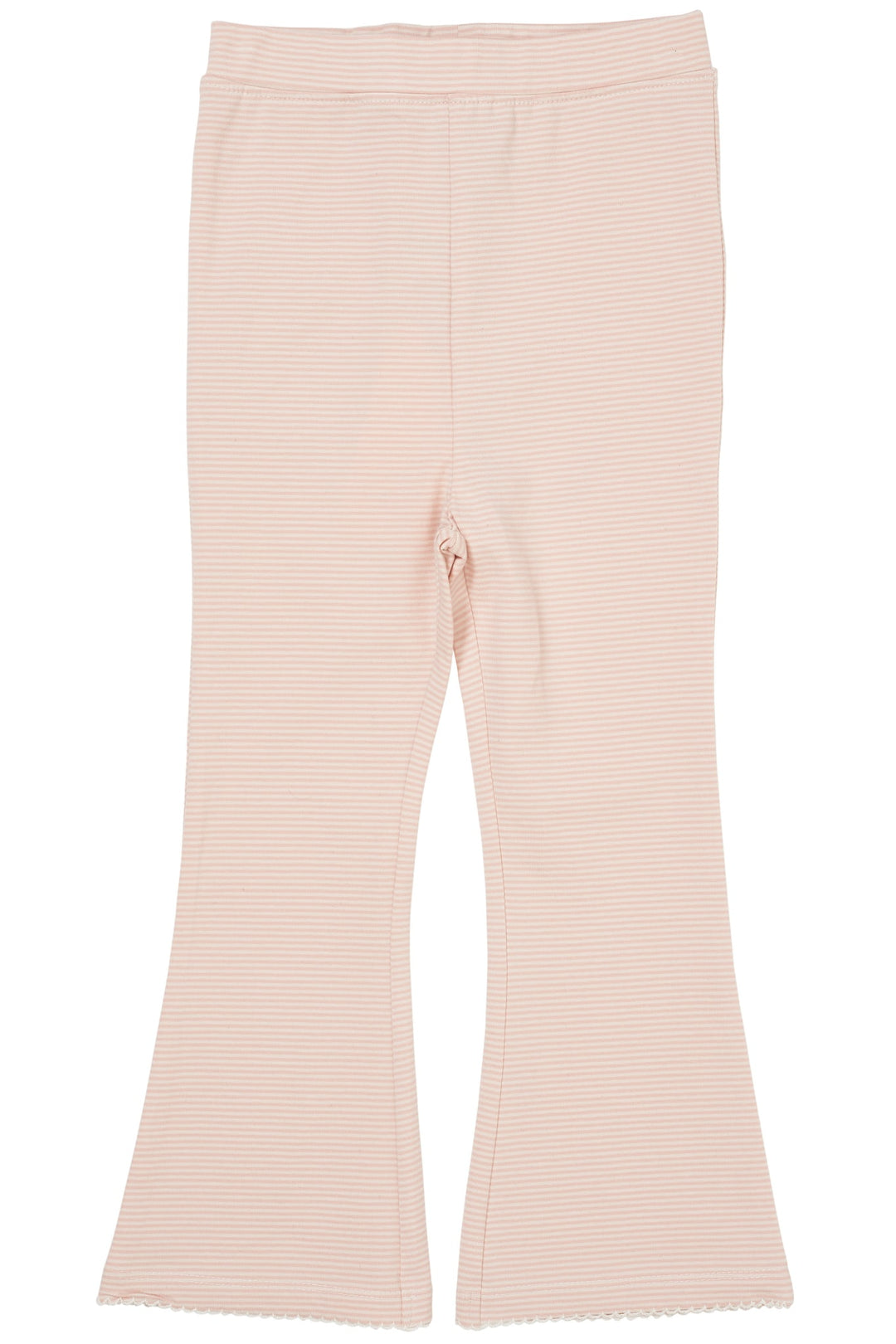 STRIPED FLARE PANT - DUSTY ROSE/CREAM STRIPE