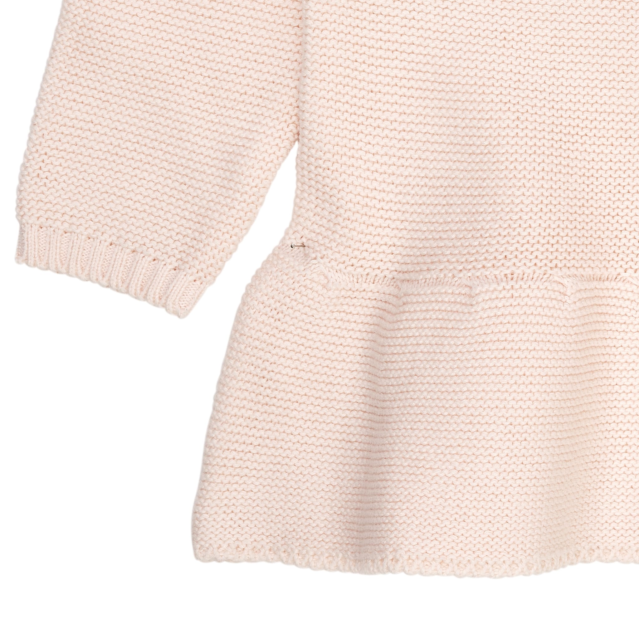 KNITTED PULLOVER W. FRILL - SOFT PINK