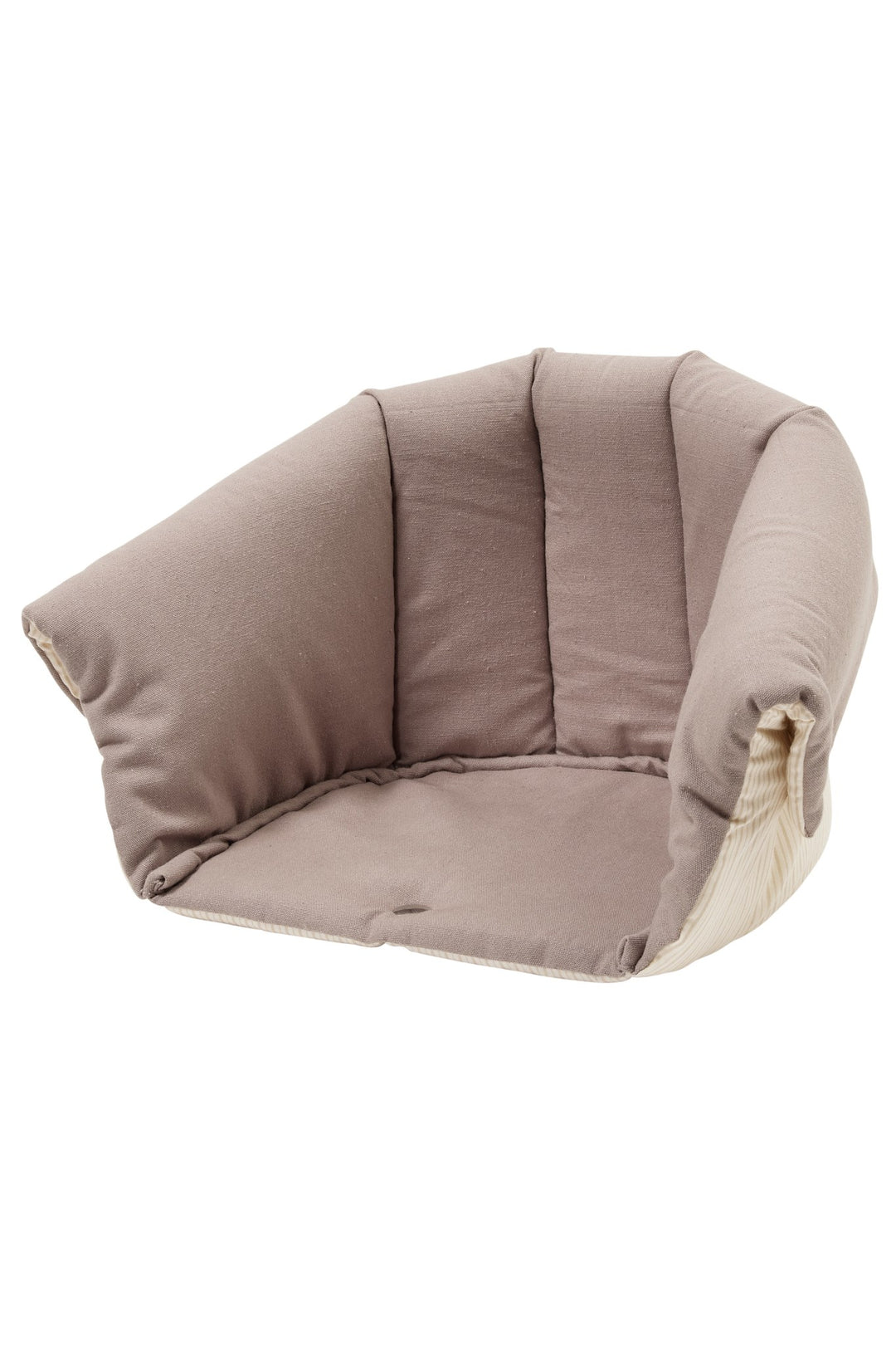 2 IN 1 HOOD FOR LIFT AND PRAM PILLOW - DARK GREY SOLID W. CREAM STRIPE