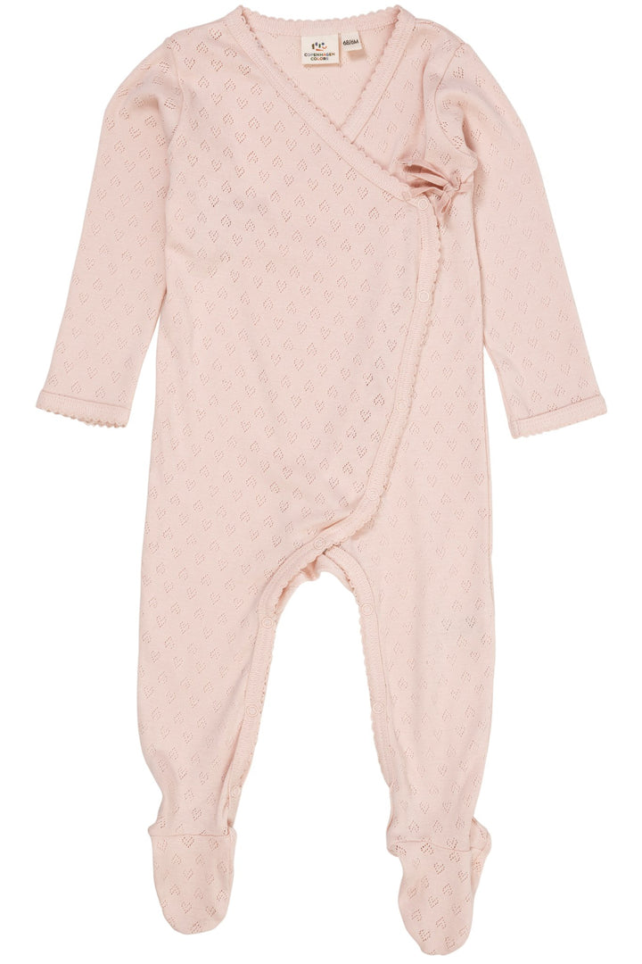 POINTELLE CROSS-OVER FULL BODY - DUSTY ROSE