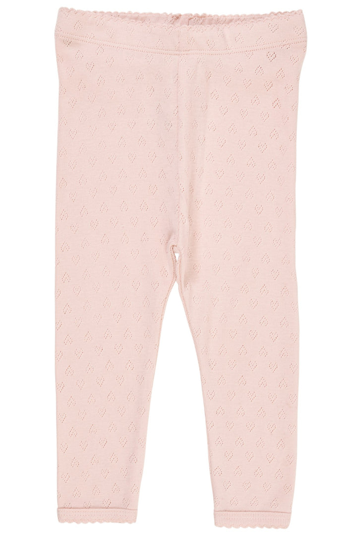 POINTELLE HEART LEGGINGS - DUSTY ROSE