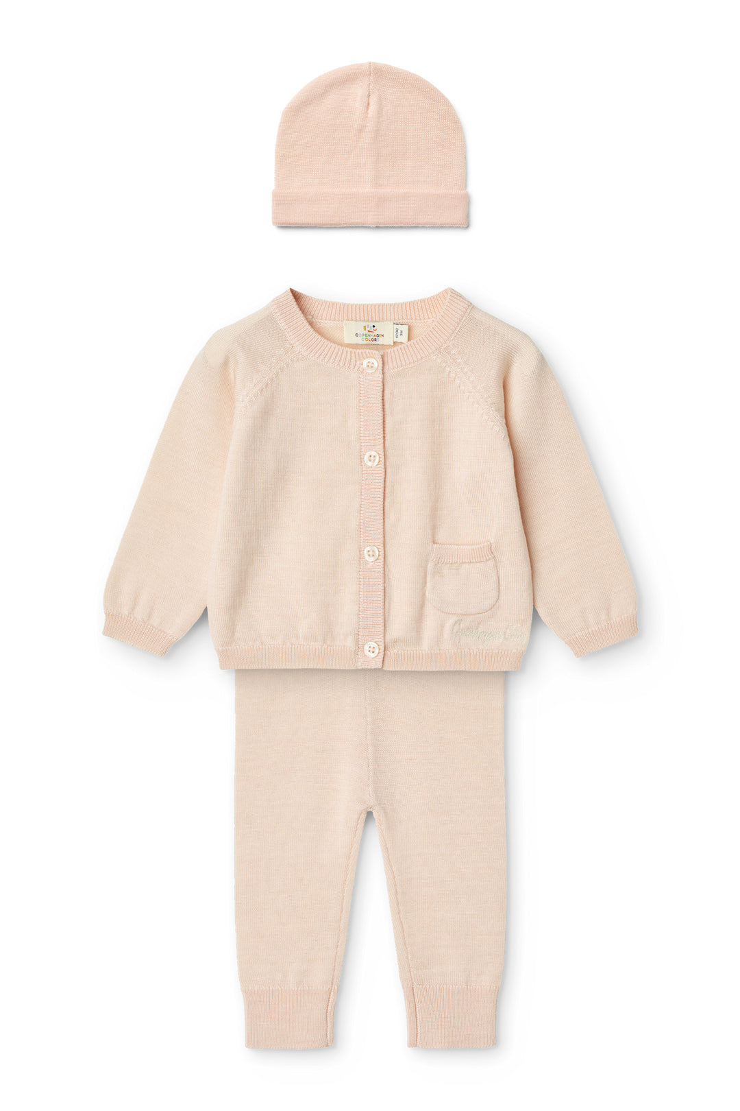 Classic Merino Baby Set - Soft Pink