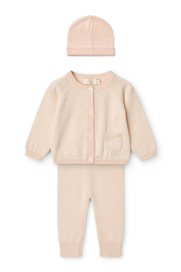 Classic Merino Baby Set - Soft Pink