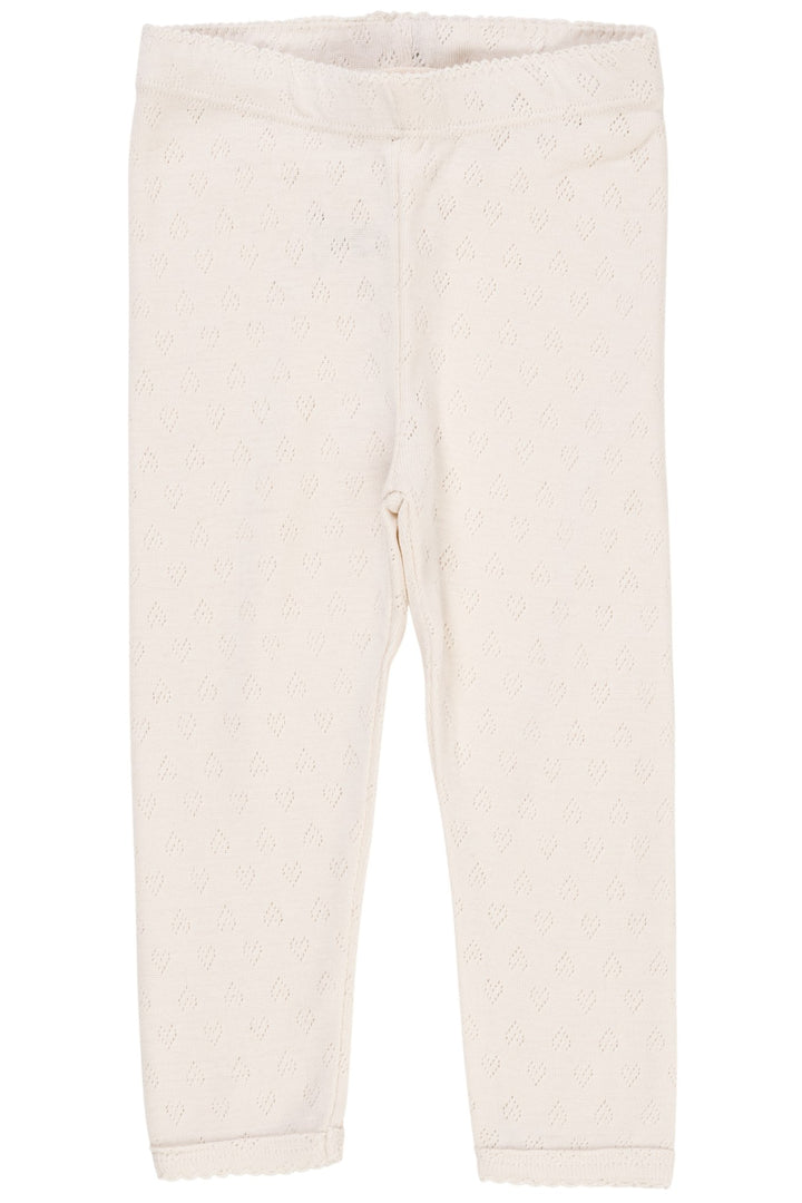 POINTELLE HEART LEGGINGS - CREAM