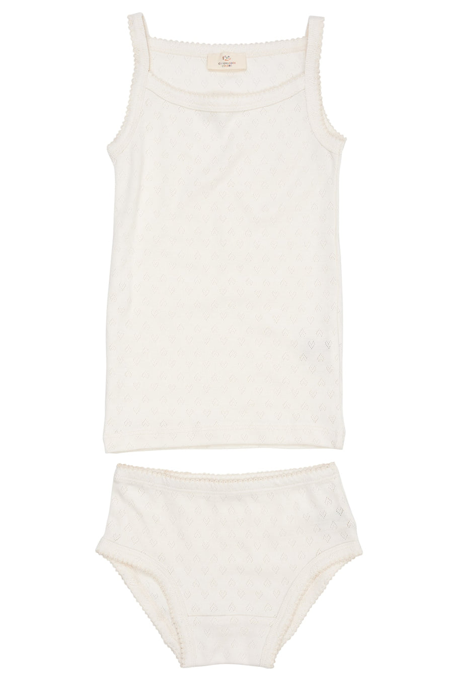 Flora Pointelle Onesie and Legging Set, Cream main image 1