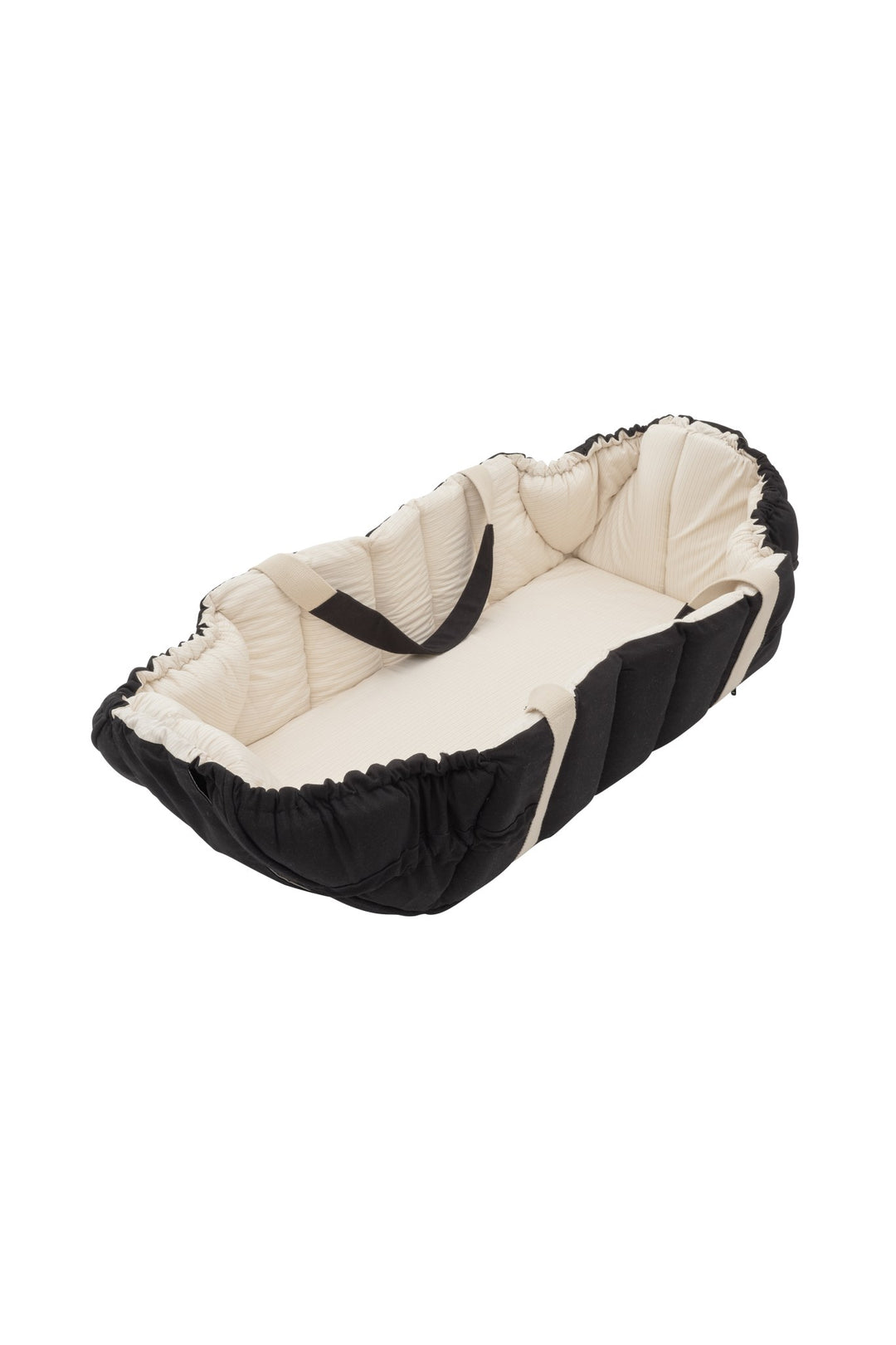 ORGANIC LIFT AND PLAYMAT - BLACK W. CREAM SOLID STRIPE