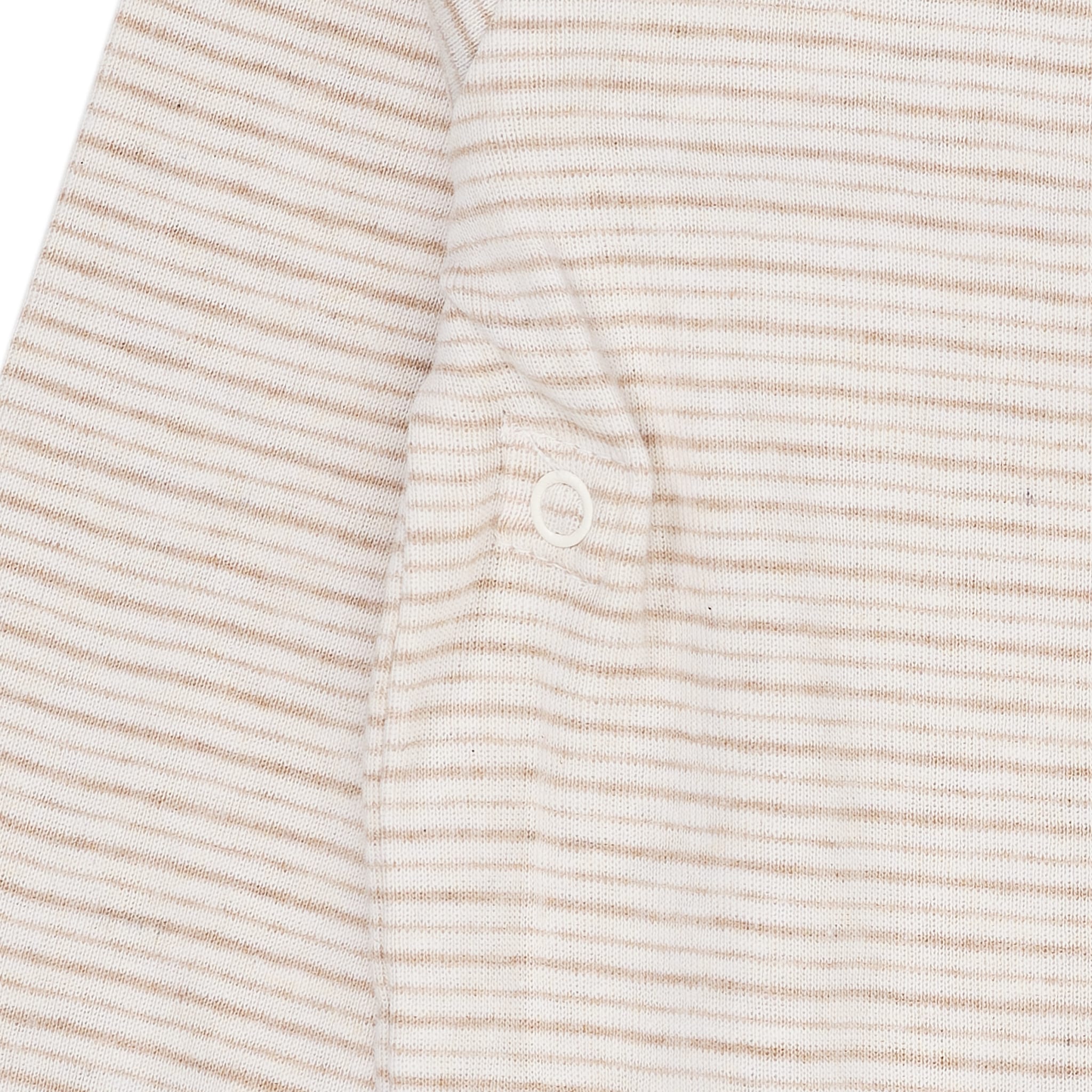 BABY STRIPED WRAP BODY LONG SLEEVE - BEIGE STRIPE