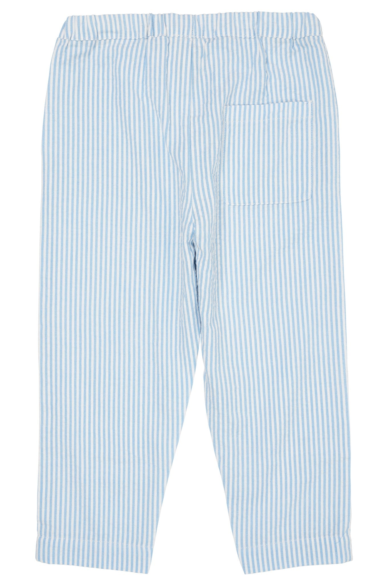 SEERSUCKER PANTS - SKY BLUE W CREAM STRIPE