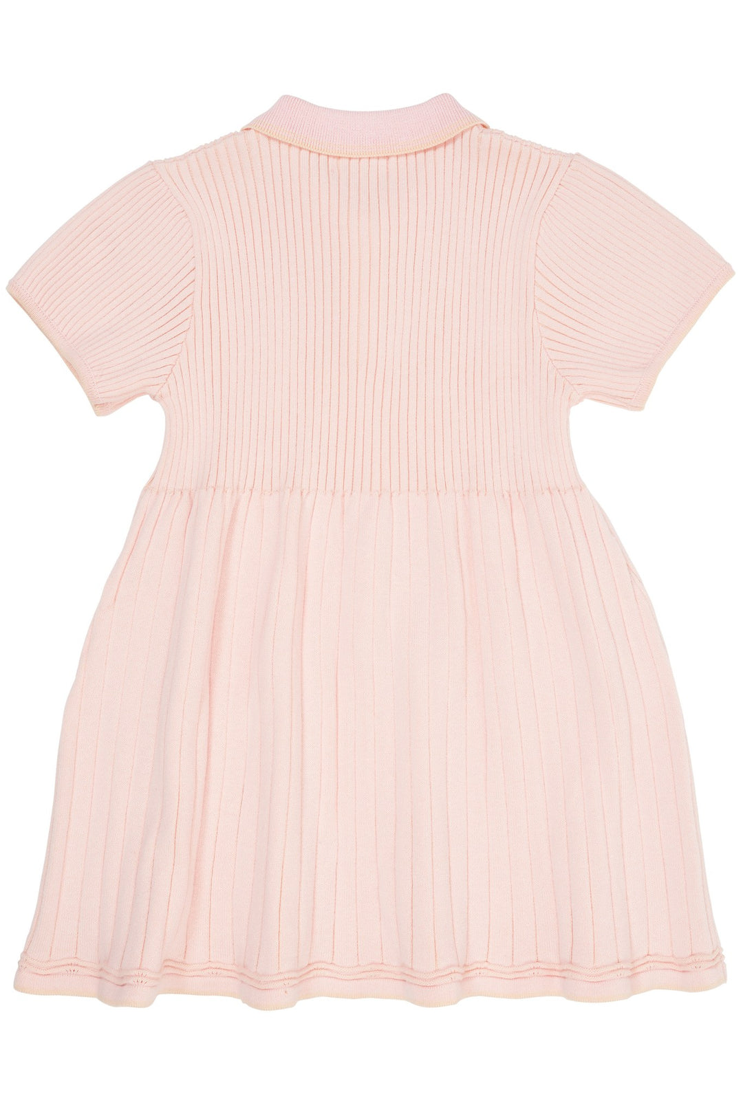 RIB POLO KNITTED DRESS - BALLERINA/CREAM COMB.