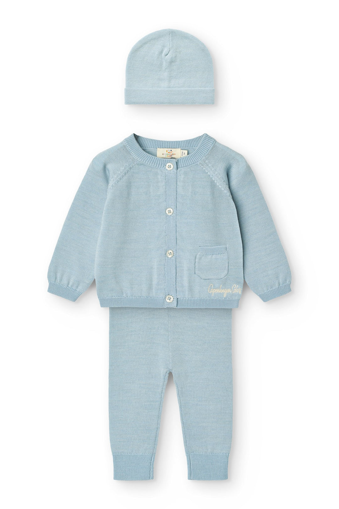 Classic Merino Baby Set - Dusty Blue