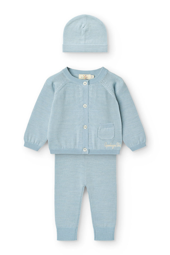 Classic Merino Baby Set - Dusty Blue