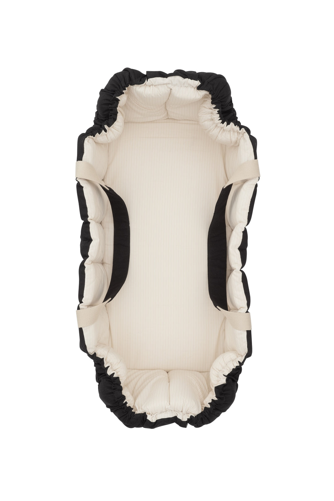 ORGANIC LIFT AND PLAYMAT - BLACK W. CREAM SOLID STRIPE
