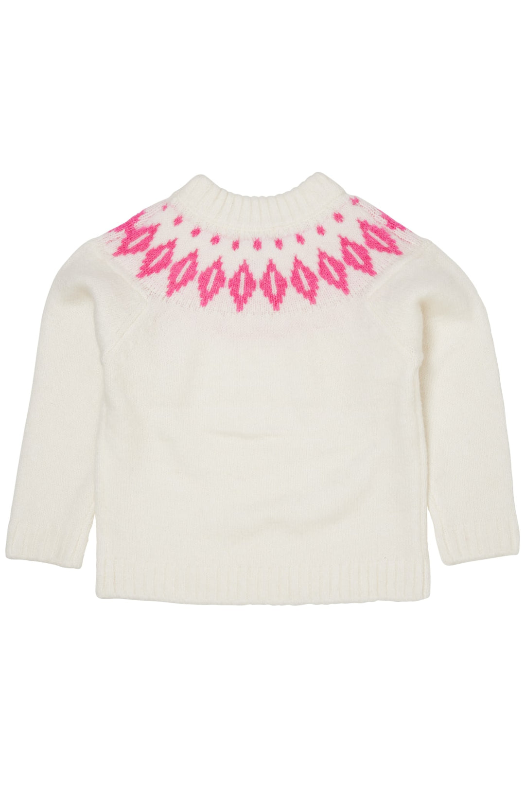 WOOL ICELAND BLOUSE - CREAM/BUBBLEGUM COMBI