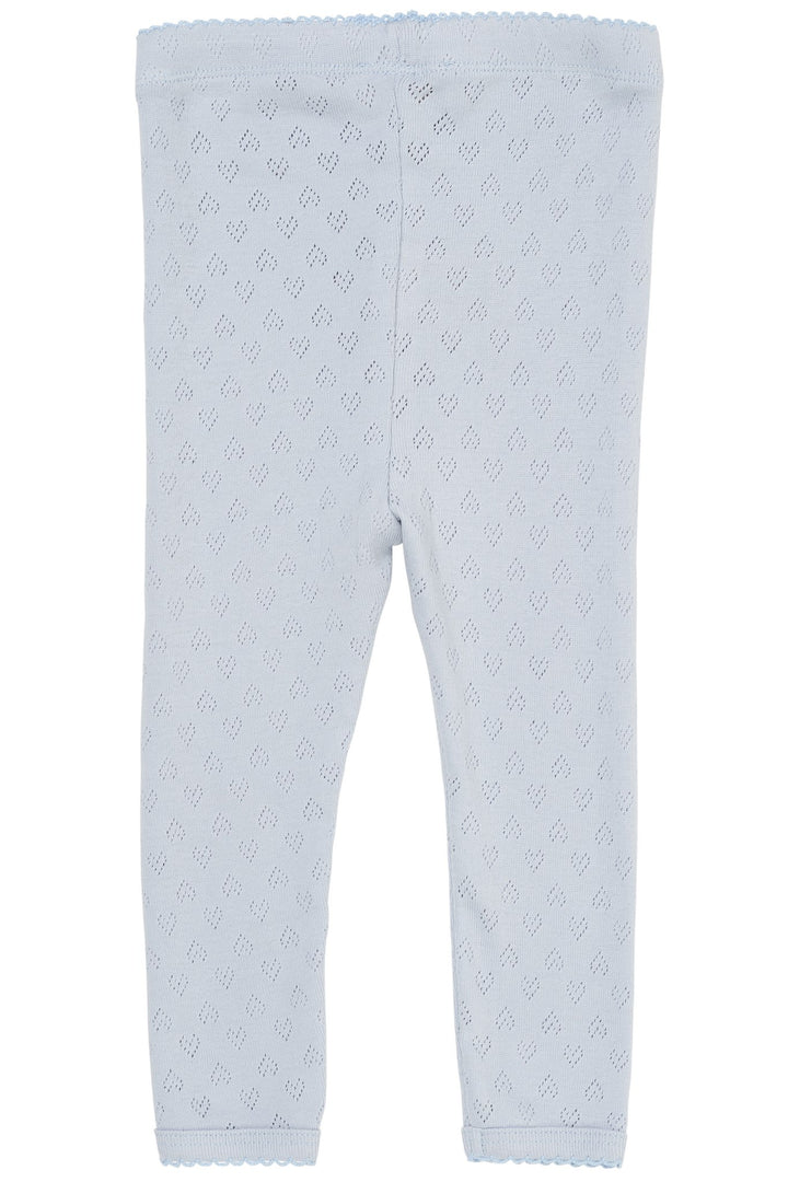 POINTELLE HEART LEGGINGS - DUSTY BLUE
