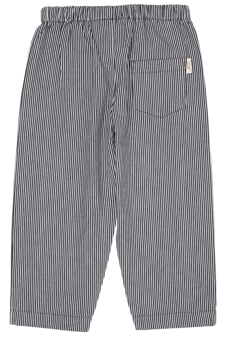 STRIPED YARNDYED PANTS - NAVY STRIPE