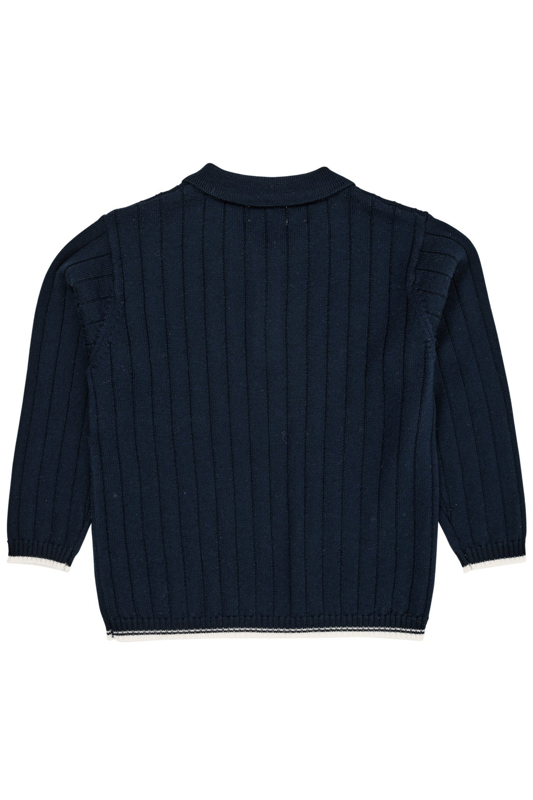 MERINO POLO SHIRT - NAVY/CREAM COMBI